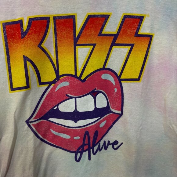 Kiss Alive Womens Rock Tie Dye Tshirt Size Large - Picture 2 of 4